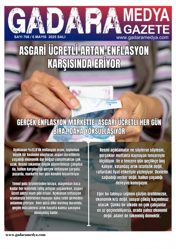 ASGARİ ÜCRETLİ ARTAN ENFLASYON KARŞISINDA ERİYOR