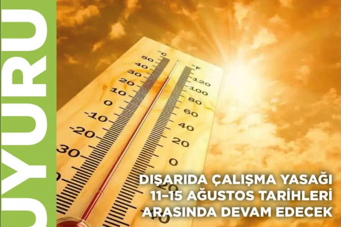 Aşırı sıcaklara karşı Çalışma Ve Sosyal Güvenlik Bakanlığı’ndan önlem