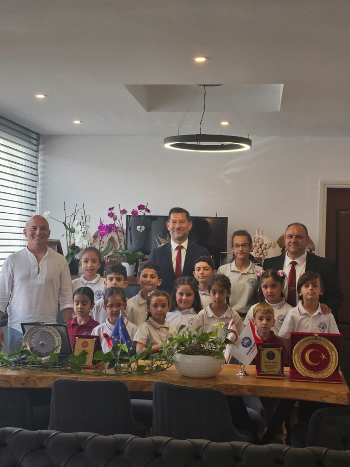  Çatalköy-Esentepe Belediye Başkanı Kırok, Çatalköy İlkokulu öğrencilerini kabul etti