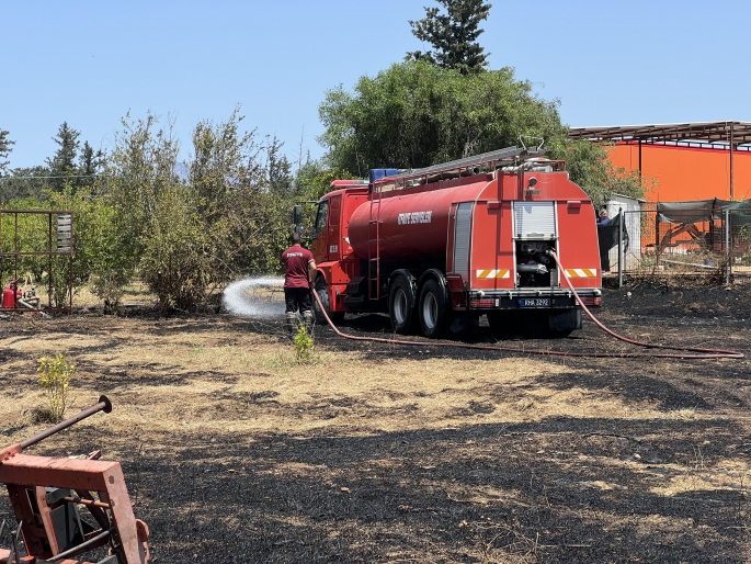 Cengizköy’de Ağıllar bölgesinde yangın 