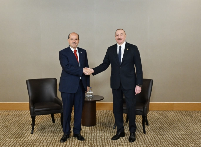  Cumhurbaşkanı Tatar, Azerbaycan Cumhurbaşkanı Aliyev ile Antalya'da görüştü