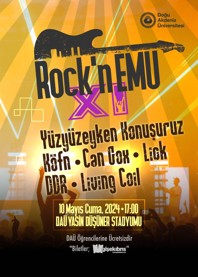  DAÜ’de “Rock’n EMU” etkinliği düzenleniyor