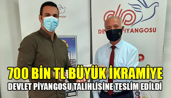 Devlet Piyangosu talihlisine 700 bin TL teslim edildi