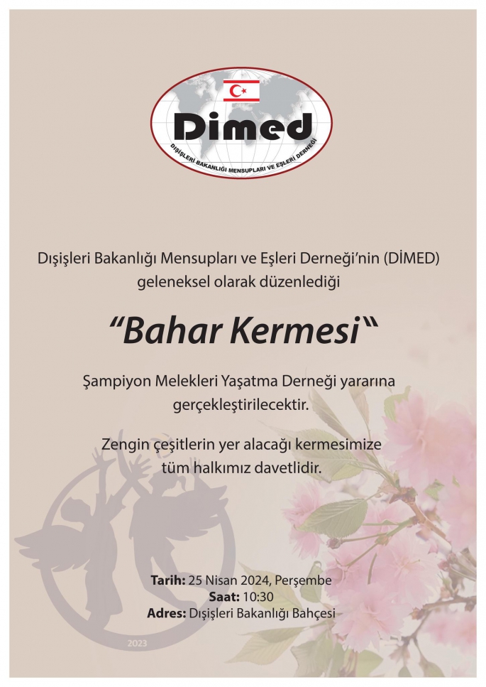 DİMED’in “Bahar Kermesi” 25 Nisan’da...