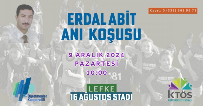  Erdal Abit Anı Koşusu, 9 Aralık'ta Lefke bölgesinde yapılacak