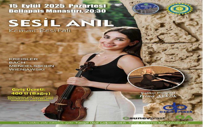 Genç sanatçı Sesil Anıl’dan keman resitali