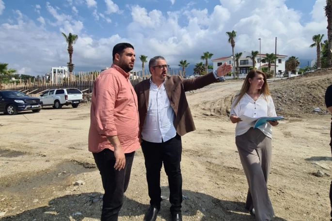  Girne Belediyesi ve İnşaat Mühendisleri Odası’ndan Girne Kalesi mevkiinde inceleme