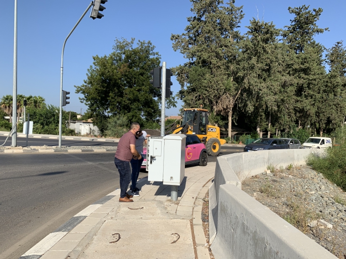 Güzelyurt trafik ışıklarında gerekli süre uzatımı yapılıyor 