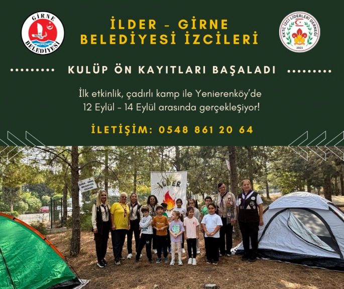 İLDER-Girne Belediyesi İzci Kulübü ön kayıtları başladı