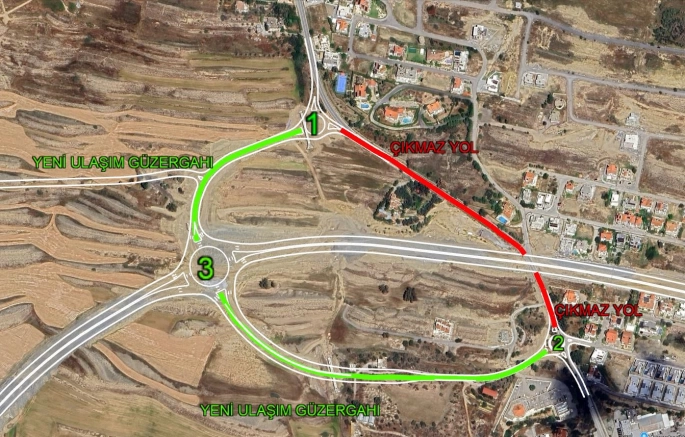  Karayolları Dairesi'den Lefkoşa Kuzey Çevre yolu duyurusu