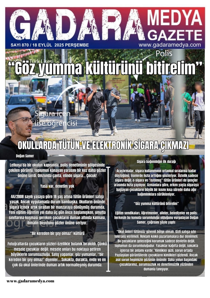 OKUL ÖNÜNDE DUMAN 