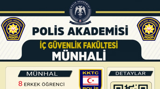  Polis Akademisi’ne KKTC'den alınacak 10 öğrenci için başvurular bugün bitiyor