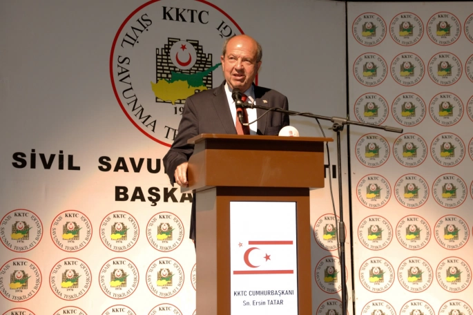 Tatar, Sivil Savunma Teşkilat Başkanlığı Gazimağusa Bölge Müdürlüğü'nün terhis törenine katıldı
